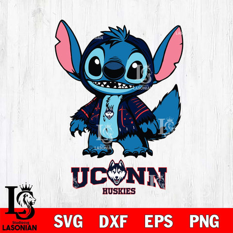 UConn Huskies Stitch Halloween Svg Eps Dxf Png File, NCAA svg, Digital Download, Instant Download