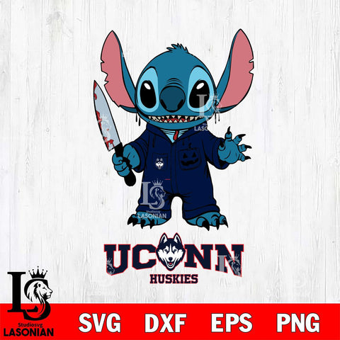 UConn Huskies Stitch Horror 2 Svg Eps Dxf Png File, NCAA svg, Digital Download, Instant Download