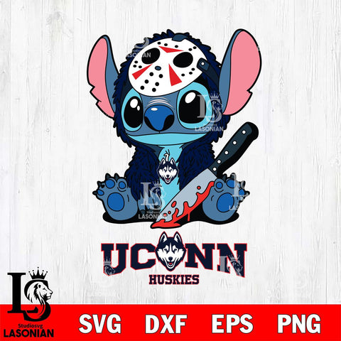 UConn Huskies Stitch Jason Voorhees Svg Eps Dxf Png File, NCAA svg, Digital Download, Instant Download