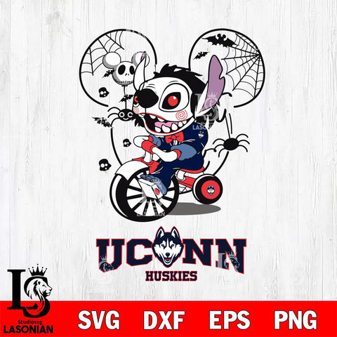 UConn Huskies Stitch Jigsaws Halloween Svg Eps Dxf Png File, Digital Download, Instant Download