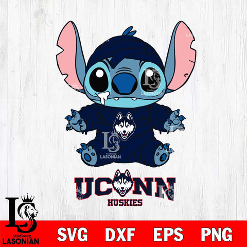 UConn Huskies Stitch Mummy Svg Eps Dxf Png File, NCAA svg, Digital Download, Instant Download