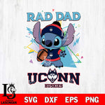 UConn Huskies Stitch Rad Dad SVG DXF EPS PNG FILE, NCAA File Cut,Digital Download,Instant Download