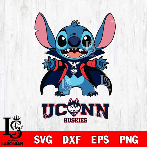 UConn Huskies Stitch Vampire halloween Svg Eps Dxf Png File, NCAA svg, Digital Download, Instant Download