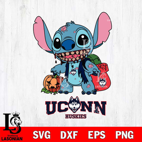 UConn Huskies Stitch Zombie Svg Eps Dxf Png File, NCAA svg, Digital Download, Instant Download