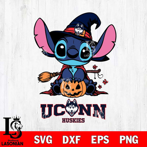 UConn Huskies Stitch witch Svg Eps Dxf Png File, NCAA svg, Digital Download, Instant Download