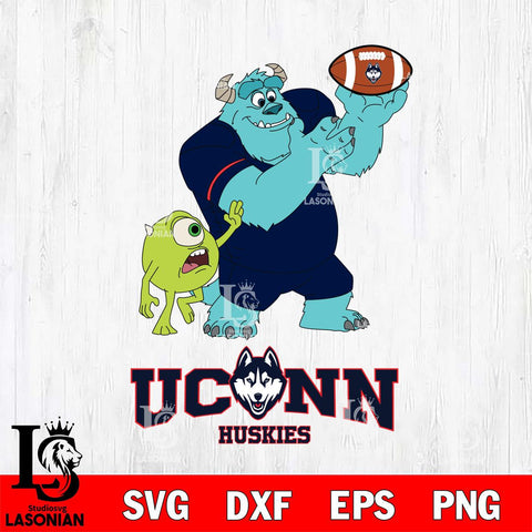 UConn Huskies Sully & Mike Football Cricut,Christmas SVG DXF EPS PNG FILE, NCAA Digital Download,Instant Download, Silhouette