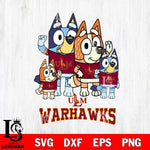 UL Monroe Warhawks Bluey & Bingo 7 Svg Eps Dxf Png File, NCAA svg, Digital Download, Instant Download