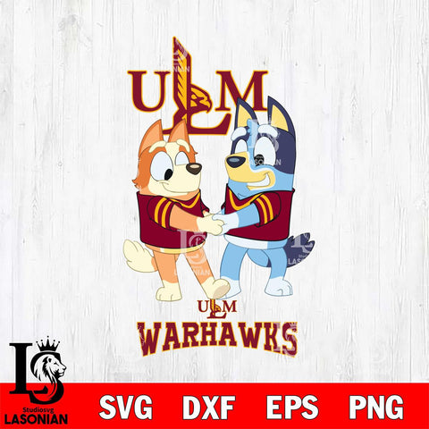 UL Monroe Warhawks Bluey Chilli Dance Svg Eps Dxf Png File, Digital Download, Instant Download