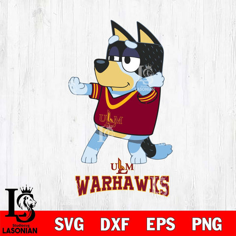 UL Monroe Warhawks Bluey Dad Dance Svg Eps Dxf Png File, Digital Download, Instant Download