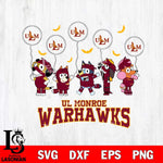 UL Monroe Warhawks Bluey Halloween Spooky Svg Eps Dxf Png File, Digital Download, Instant Download