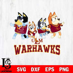 UL Monroe Warhawks Bluey Mode Dance Squats Svg Eps Dxf Png File, Digital Download, Instant Download