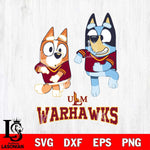UL Monroe Warhawks Bluey with Chilli Dance Svg Eps Dxf Png File, Digital Download, Instant Download