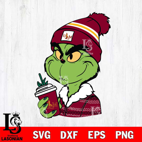 UL Monroe Warhawks Boujee Grinch Svg Eps Dxf Png File, Digital Download, Instant Download