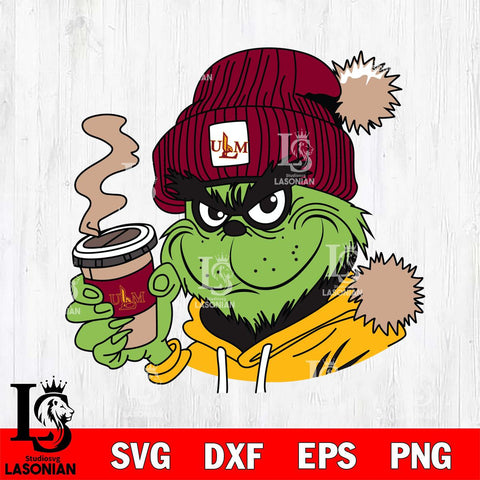 UL Monroe Warhawks Boujee Grinch 4 Svg Eps Dxf Png File, Digital Download, Instant Download