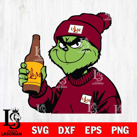 UL Monroe Warhawks Boujee Grinch 5 Svg Eps Dxf Png File, Digital Download, Instant Download