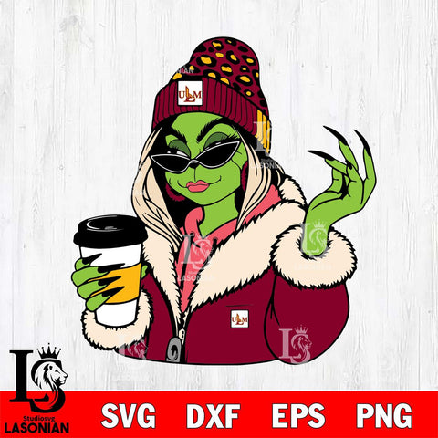 UL Monroe Warhawks Boujee Grinch 9 Svg Eps Dxf Png File, Digital Download, Instant Download