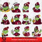 UL Monroe Warhawks Boujee Grinch NCAA Bundle 12 SVG Eps Dxf Png File, Digital Download, Instant Download