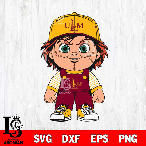 UL Monroe Warhawks Chucky Horror Svg Eps Dxf Png File, NCAA svg, Digital Download, Instant Download