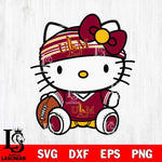 UL Monroe Warhawks Cute Hello Kitty Football 12 Svg Eps Dxf Png File, NCAA svg, Digital Download, Instant Download