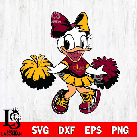 UL Monroe Warhawks Daisy Duck Cheerleader Svg Eps Dxf Png File, NCAA svg, Digital Download, Instant Download