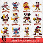 UL Monroe Warhawks Disney NCAA Bundle Svg PNG 12 Svg Eps Dxf Png File, Digital Download