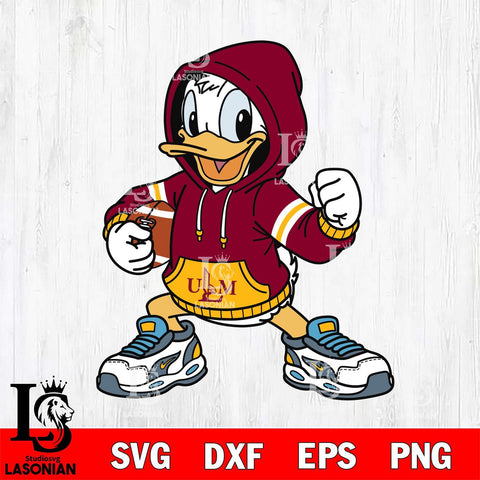 UL Monroe Warhawks Donald Duck Disney Christmas File Cut, NCAA SVG DXF EPS PNG FILE, Digital Download , Criucut , Silhouette