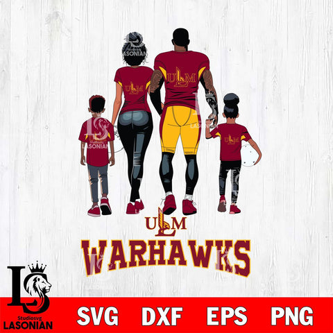 UL Monroe Warhawks Family Love Rugby SVG DXF EPS PNG FILE,NCAA SVG, Father day Digital Download,Instant Download, Silhouette