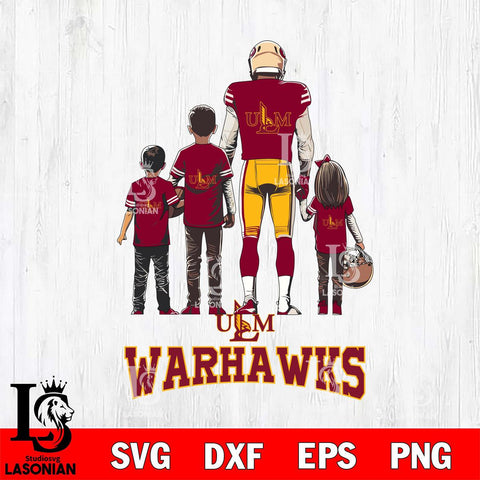UL Monroe Warhawks Father Football SVG DXF EPS PNG FILE,NCAA SVG, Father day Digital Download,Instant Download, Silhouette