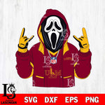 UL Monroe Warhawks Ghostface Scream Football Halloween Svg Eps Dxf Png File, NCAA svg, Digital Download, Instant Download