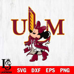UL Monroe Warhawks Glamorous Minnie Svg Eps Dxf Png File, Digital Download, Instant Download