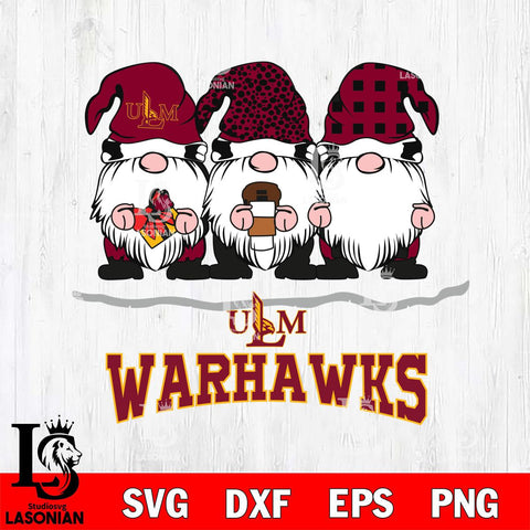 UL Monroe Warhawks Gnomes Coffee Svg Eps Dxf Png File, Digital Download, Instant Download