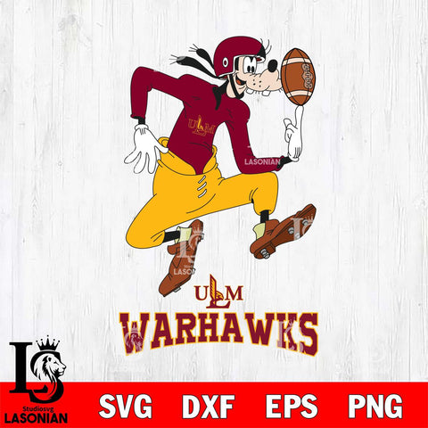 UL Monroe Warhawks Goofy Circus Football SVG DXF EPS PNG FILE,NCAA svg ,Football Digital Download,Instant Download, Silhouette