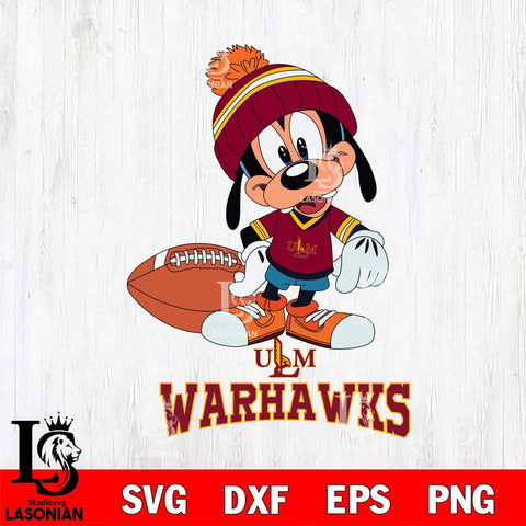 UL Monroe Warhawks Goofy Football SVG DXF EPS PNG FILE,NCAA svg ,Football Digital Download,Instant Download, Silhouette
