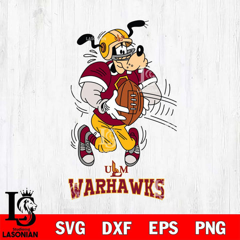 UL Monroe Warhawks Goofy Sport Football SVG DXF EPS PNG FILE,NCAA svg ,Football Digital Download,Instant Download, Silhouette