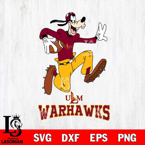 UL Monroe Warhawks Goofy rugby Sport SVG DXF EPS PNG FILE,NCAA svg ,Football Digital Download,Instant Download, Silhouette