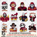 UL Monroe Warhawks Halloween Bundle 12 SVG Svg Eps Dxf Png File, NCAA bundle svg, Digital Download, Instant Download