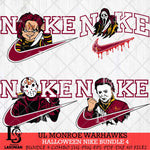 UL Monroe Warhawks Halloween Nike NCAA Bundle 4 Svg Eps Dxf Png File, Digital Download, Instant Download