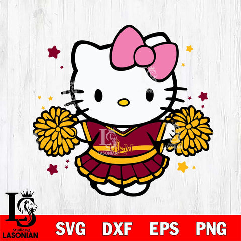 UL Monroe Warhawks Hello Kitty Cheerleader 10 Svg Eps Dxf Png File, Digital Download, Instant Download