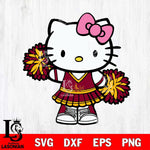 UL Monroe Warhawks Hello Kitty Cheerleader 11 Svg Eps Dxf Png File, Digital Download, Instant Download