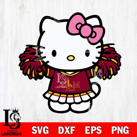 UL Monroe Warhawks Hello Kitty Cheerleader 3 Svg Eps Dxf Png File, Digital Download, Instant Download