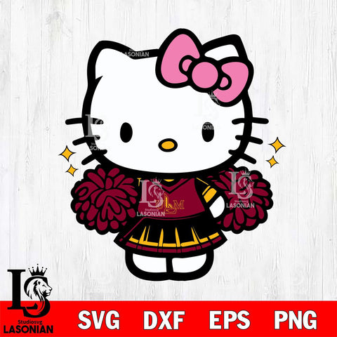 UL Monroe Warhawks Hello Kitty Cheerleader Svg Eps Dxf Png File, Digital Download, Instant Download