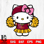 UL Monroe Warhawks Hello Kitty Cheerleader 5 Svg Eps Dxf Png File, Digital Download, Instant Download