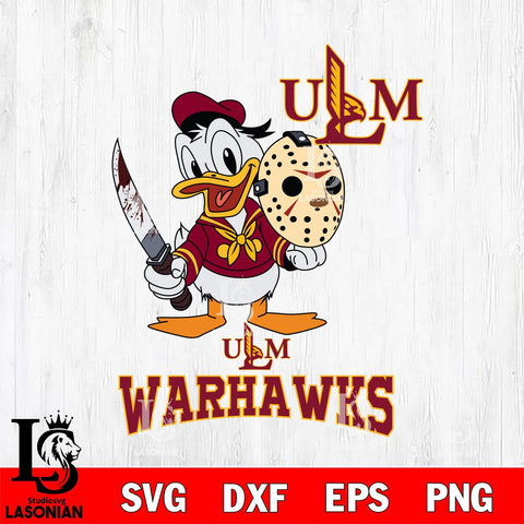UL Monroe Warhawks Jason Voorhees 12 Svg Eps Dxf Png File, Digital Download
