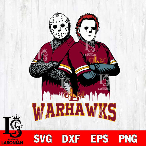 UL Monroe Warhawks Jason Voorhees 8 Svg Eps Dxf Png File, Digital Download