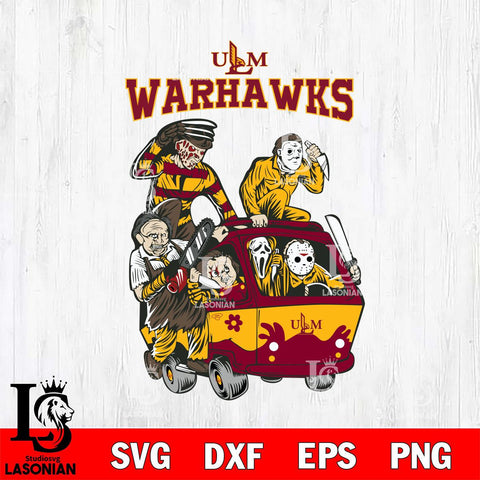 UL Monroe Warhawks Jason Voorhees Horror 10 Svg Eps Dxf Png File, NCAA svg, Digital Download, Instant Download