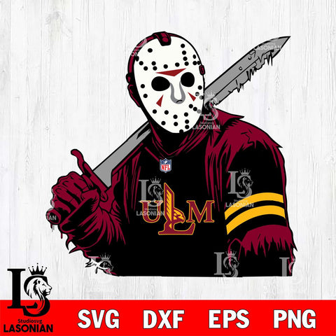 UL Monroe Warhawks Jason Voorhees Horror 7 Svg Eps Dxf Png File, NCAA svg, Digital Download, Instant Download