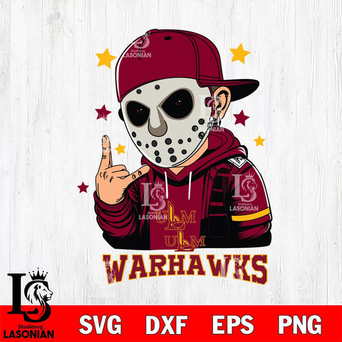 UL Monroe Warhawks Jason Voorhees Horror 9 Svg Eps Dxf Png File, NCAA svg, Digital Download, Instant Download