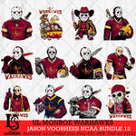 UL Monroe Warhawks Jason Voorhees Horror Bundle 12 SVG Eps Dxf Png File, bundle NCAA svg, Digital Download, Instant Download