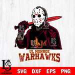 UL Monroe Warhawks Jason Voorhees Horror Halloween Svg Eps Dxf Png File, NCAA svg, Digital Download, Instant Download