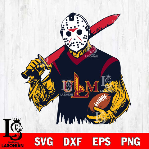 UL Monroe Warhawks Jason Voorhees Horror Halloween 2 Svg Eps Dxf Png File, NCAA svg, Digital Download, Instant Download
